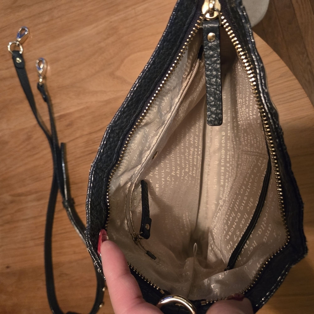 Kate Spade Black and White Striped Crossbody Bag - Picture 8 of 11